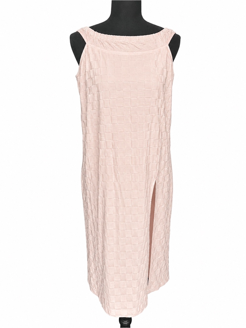 Urban Outfitters Blush Pink Textured Knit Midi Dress Side Slit L